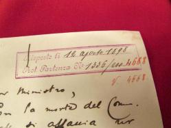 PERA PALAS IN BİR ODASI VE DİVİTLE,OKKA MÜREKKEBİ İLE YAZILAN BİR MEKTUP(1) YIL 1898