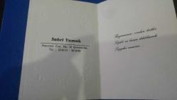 DESENLİ KARTPOSTAL. İÇİNDE BAYRAM TEBRİK NOTU VAR