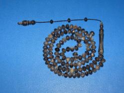 **(58)**BUTON KESİM TANELİ ZARİF BİR 99'LU BUFFALO BOYNUZU TESBİH