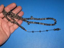 **(58)**BUTON KESİM TANELİ ZARİF BİR 99'LU BUFFALO BOYNUZU TESBİH