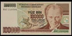 Efemera - 7.EMİS H87 100.000 LİRA ÇİL (NADİR ARALIK/ KISA SERİ) - kitantik - kitaLog