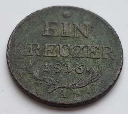 Efemera - AVUSTURYA IMP. 1816 YILI 1 KREUZER TEMİZ(++) - kitantik - kitaLog