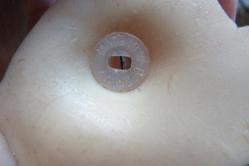 BATI ALMANYA WEST GERMANY DAMGALI 1960'LARDAN VİNTAGE KAUÇUK SİNCAP OYUNCAK BİBLO BEBEK 14 CM