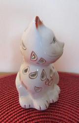 VİNTAGE PORSELEN BİBLO KEDİ BİBLOSU TEALİGHT MUMLUK 12 CM