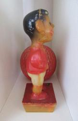 1950'LERDEN VİNTAGE  SERT PLASTİK ANTİKA BEBEK BİBLO OYUNCAK FİGÜR PİSSER BOY 18.5 CM