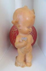 SCHİLDKRÖT 1950 GUMMİFİGUR ÇOK NADİR VİNTAGE KAUÇUK DAMGALI BEBEK BİBLO OYUNCAK FİGÜR ANTİKA 14 CM