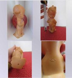 SCHİLDKRÖT 1950 GUMMİFİGUR ÇOK NADİR VİNTAGE KAUÇUK DAMGALI BEBEK BİBLO OYUNCAK FİGÜR ANTİKA 14 CM