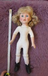 PORSELEN BEBEK VİNTAGE İRİ YANAKLI PEMBE GİYSİLİ 40 cm