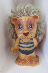 SOVYET RUSYA 1980'LERDEN VİNTAGE KAUÇUK (LASTİK) ARSLAN (ASLAN) OYUNCAK BEBEK BİBLO 17 CM