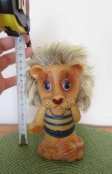 SOVYET RUSYA 1980'LERDEN VİNTAGE KAUÇUK (LASTİK) ARSLAN (ASLAN) OYUNCAK BEBEK BİBLO 17 CM