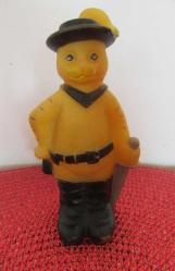 SOVYET RUSYA VİNTAGE KAUÇUK (LASTIK) ÇİZMELİ KEDİ (PUSS IN BOOTS) OYUNCAK FİGÜR BEBEK BİBLO 11.5 CM