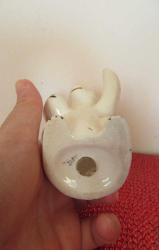 Japonya 1980 lerden Damgalı Vintage Seramik Porselen Görünümlü Kedi Tuzluk Karabiberlik Biblo 10 cm