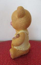 Vintage Seramik Biblo (Porselen Görünümlü) Gitar Çalan Ayıcık 12.5 cm