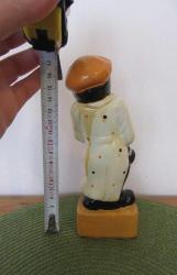 Vintage Seramik Biblo Siyahi Esmer (Afrikan Amerikan) Caz (Jazz) Sanatçısı 17 cm