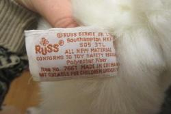 Vintage Russ Berrie Nikki Peluş Kedi Oyuncak Biblo Bebek 30 cm