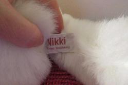 Vintage Russ Berrie Nikki Peluş Kedi Oyuncak Biblo Bebek 30 cm