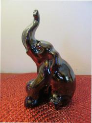 Parlak Porselen Fil Biblo 13 cm