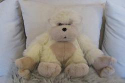 Beyaz Albino Bebek Goril Maymun Peluş Oyuncak 27 cm