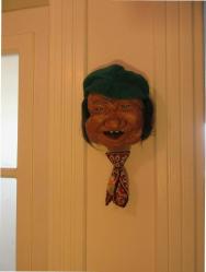 Laffun Head Peter Figuren Vintage Antika Oyuncak Biblo Kitsch Bebek Duvar Panosu Duvar Süsü Mask