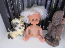 Almanya Koleksiyonluk Vintage Plastik Oyuncak Bebek Biblo 15 cm