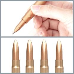 OMENİV'DEN 4 ADET TÜKENMEZ KALEM PLASTİK MERMİ KURŞUN FORM TÜKENMEZ KALEM KOLEKSİYON