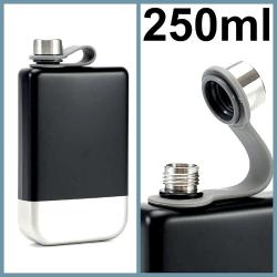 Antika - OMENİV'DEN 304 ÇELİK SİYAH MATARA 250ML TERMOS İÇKİ VOTKA VİSKİ ŞİŞESİ ŞARAP ŞİŞE TEK - kitantik - kitaLog