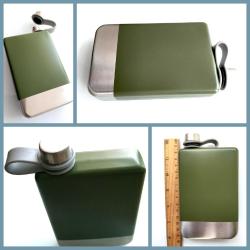 OMENİV'DEN 304 ÇELİK YEŞİL MATARA 250ML TERMOS İÇKİ VOTKA VİSKİ ŞİŞESİ ŞARAP ŞİŞE KOLEKSİYON