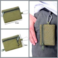 OMENİV'DEN ASKER YEŞİLİ HAKİ KREDİ KARTLIK CÜZDAN ANAHTARLIK OUTDOOR KAMP KARABİNER SIRT ÇANTASI