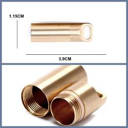 OMENİV'DEN MİNYATÜR PİRİNÇ ÇELİK KAPSÜL PORTATİF ARAÇ HAP İLAÇ KUTUSU KÜLLÜK ANAHTARLIK KOLYE SÜPER