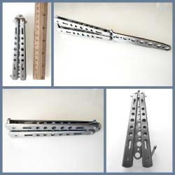 OMENİV'DEN KESKİN DEĞİLDİR! KELEBEK PRATİK İÇİN PASLANMAZ ÇELİK KATLANIR ÇAKISI ÇAKI BIÇAK