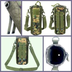 OMENİV'DEN KAMUFLAJ ŞARAP BİRA VİSKİ ŞİŞE KILIFI MATARA TERMOS OUTDOOR SIRT ÇANTA KAMP AV SÜPER