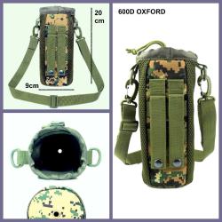 OMENİV'DEN KLASİK KAMUFLAJ ŞARAP BİRA VİSKİ ŞİŞE KILIFI MATARA TERMOS OUTDOOR SIRT ÇANTASI KAMP AV