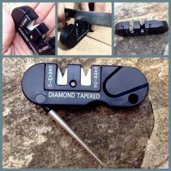 OMENİV'DEN BIÇAK ÇAKI BİLEY BİLEME TAŞI ALETİ KARBİD SERAMİK 2 UÇ VE MASAT TAŞINABİLİR OUTDOOR KAMP