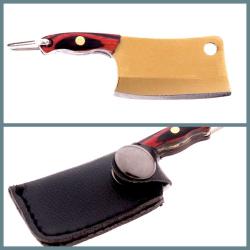 OMENİV'DEN AHŞAP SAPLI 5 CM MİNYATÜR ÇAKI BIÇAK SATIR ÇELİK + KILIFLI ANAHTARLIK KOLYE OUTDOOR KAMP