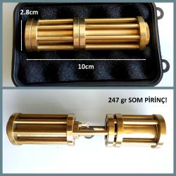 OMENİV'DEN ATÖLYE EL YAPIMI 247 GRAM SOM PİRİNÇ DEV BENZİNLİ ÇAKMAK MASA ÇAKMAĞI KOLEKSİYONLUK NEFİS