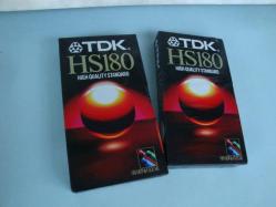 TDK HS180 HQ VHS VİDEO KASET - 2 Adet - SIFIR AMBALAJINDA - Made GERMANY
