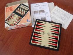 Antika - " Vintage " MANYETİK TAVLA SATRANÇ TAKIMI - Made HONG KONG - ÇOK NADİR ÜRÜN - kitantik - kitaLog