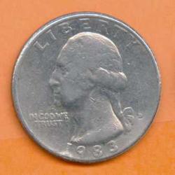 AMERİKA 1983 D 1/4 QUARTER (ÇEYREK) DOLLAR MADENİ PARA KMA164a ÇT/ÇÇT (USQ00006)
