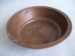 Antika - 16 - ESKİ - DİK KENARLI - BAKIR ÇANAK - ÇAPI 19,5 CM - kitantik - kitaLog
