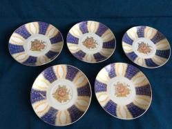 PORSELEN - SÜT FİNCANI ALTLIĞI - 5 ADET - ÇAPI 14 CM