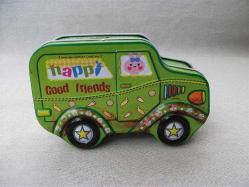 KOLEKSİYONLUK - TENEKE - ARABA FORMLU KUMBARA - 9,5X15 CM