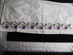 Antika - KANAVİÇE İŞLEME - ŞARK KÖŞESİ YASTIK ÖRTÜSÜ (2 YASTIK ÖRTER) - 36x162 cm. - kitantik - kitaLog