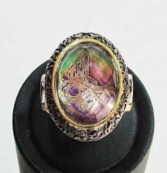 HİS TAŞI TuĞRaLı GüMüŞ ERKEK YÜZÜĞÜ......925 AyaR