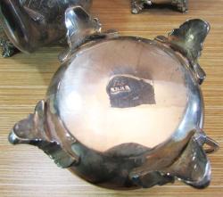 ViNTaGe AVRUPA GüMüŞ KaPLaMa ÇaY-KaHVe SERVİS TaKıMı..