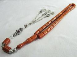 DiK DaMaR ve HaReLi ÇUBUKTAN KeSMe 33 LüK SIKMA KEHRİBAR TESBİH......8,5x10,5mm