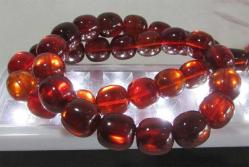 HaRiKa DIŞI KoYu SARI KIRMIZILI 33 LüK SIKMA KEHRİBAR TESBİH.......10,5x11mm