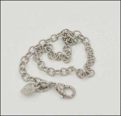 Vintage 925 Gümüş Orjinal JUDITH RIPKA Zirkon Taşlı Puffy Kalpli Zincir Kolye 0088