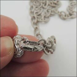 Vintage 925 Gümüş Orjinal JUDITH RIPKA Zirkon Taşlı Puffy Kalpli Zincir Kolye 0088