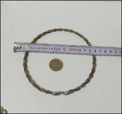 Vintage 925 Gümüş İki Renk Mesh Choker Kolye Özel Yapım 0056