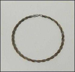 Vintage 925 Gümüş İki Renk Mesh Choker Kolye Özel Yapım 0056